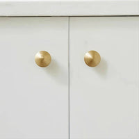 Brass Drawer Knob Gold Thread Shape Furniture Handle Kitchen Cabinet Handle Single Hole Ball Bedroom Wardrobe Handle-Letifly Lights and Decor