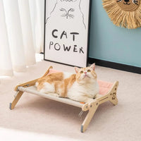 Cat window perch soft plush mount no-drill wood frame