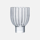 Ribbed borosilicate glass whiskey cocktail espresso cup old fashioned durable glass tumbler