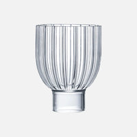 Ribbed borosilicate glass whiskey cocktail espresso cup old fashioned durable glass tumbler