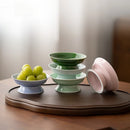 Refreshment Plate, Ceramic Fruit Plate, Small Living Room Household Snack Plate, High-Footed Fruit Tray, Nut Plate.-Letifly Lights and Decor