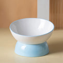 Elevated Ceramic Cat Bowl, Raised Slow Feeder for Cats & Small Dogs, Anti-Choking Neck Guard, Multiple Colors, Non-Slip Bowl-Letifly Lights and Decor