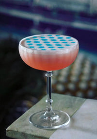 ribbed glass cocktail coupe handmade clear borosilicate stemware