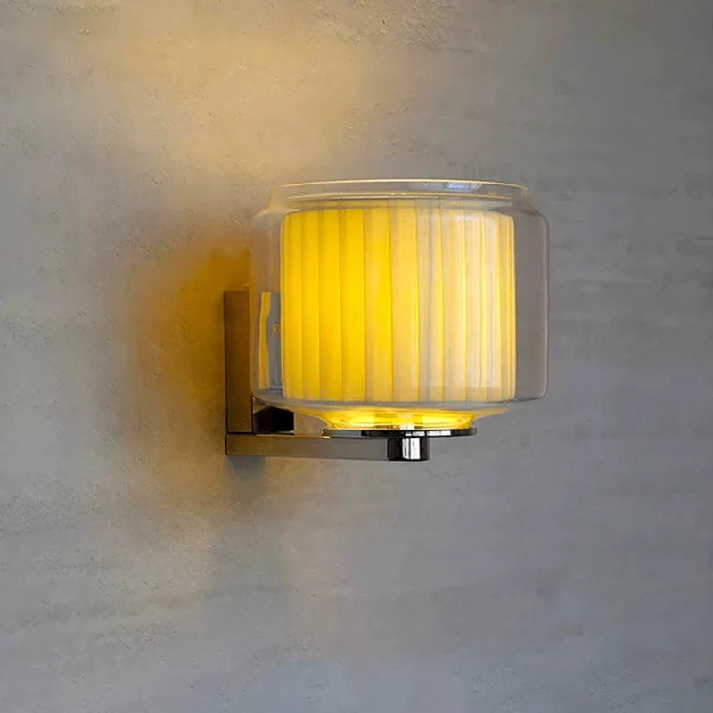 Solene Fabric Glass Wall Sconce
