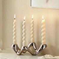 Serpentine Ceramic Candelabra