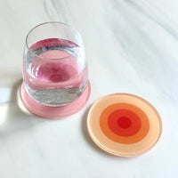 5pcs Acrylic Anti Slip Coaster Porta Vasostable Mat Cup Holders Gradient Color Cocinas Accesorios Kitchen Drink Coasters-Letifly Lights and Decor