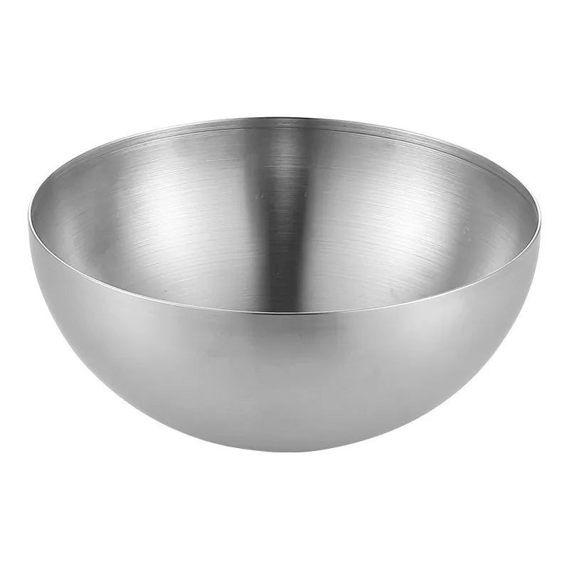 stainless steel gold silver serving bowl brushed metallic modern kitchen tableware