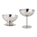 Stainless steel dessert pedestal bowl polished mirror finish modern serveware