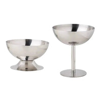 Stainless steel dessert pedestal bowl polished mirror finish modern serveware