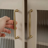 Letifly Lights & Decor - Sutton Brass Cabinet Pull - Slim antique brass cabinet handle with 128 mm mounting pitch