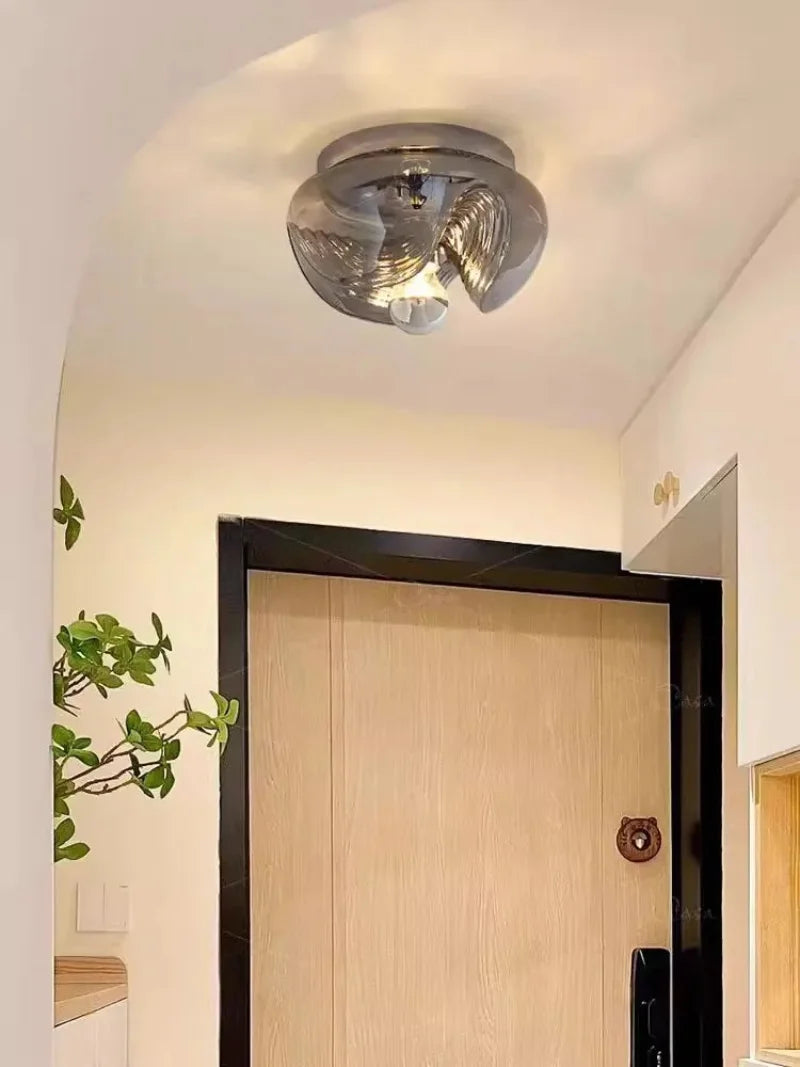 Acrylic swirl wave wall sconce modern bedside lighting retro wall lamp for bedroom bathroom hallway home decor warm ambient light fixture