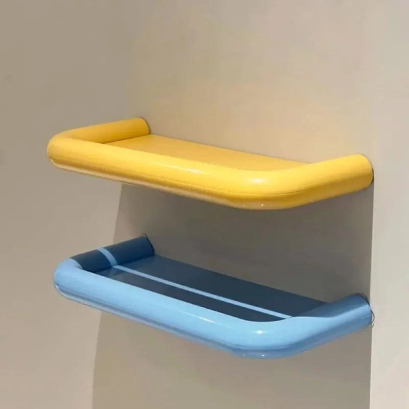 Dopamine Bathroom Storage Shelf Drainable Free Punch Wall Hanging Storage Rack Sturdy High Quality Toiletries Organizer Home-Letifly Lights and Decor