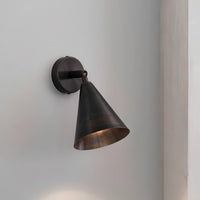 Vetra Cone Copper Wall Sconce copper cone wall sconce adjustable modern black gold LED bedside lamp