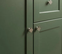 Letifly Lights & Decor - Clover Brass Cabinet Knob - Four-lobed clover-shaped brass cabinet knob with polished metallic finish