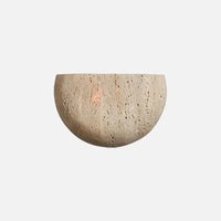 stone textured basin wall light sculptural wall sconce warm ambient lighting modern minimalist wall lamp