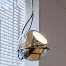 amber globe glass pendant light with iron frame modern ceiling lamp for dining room kitchen office