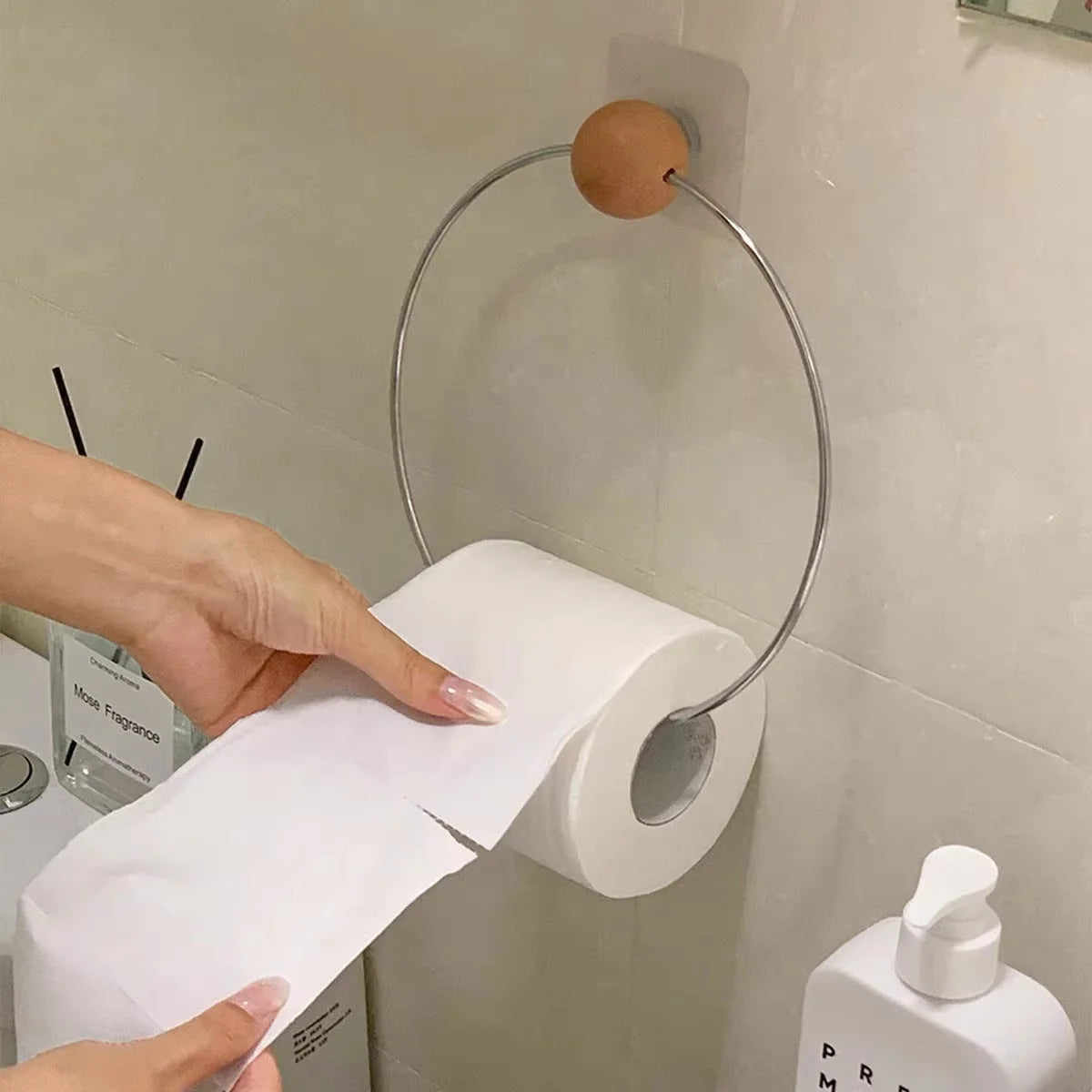 Birch Ring Paper Towel Holder
