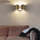 The Dichotomy Wall Light Modern wall light metal chrome black gold white dual glow contemporary lighting