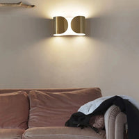 The Dichotomy Wall Light Modern wall light metal chrome black gold white dual glow contemporary lighting