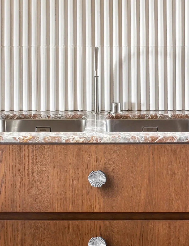 Santaya Brass Cabinet Pulls Cup Flat Chrome Drawer Pulls Kitchen Cupboard Bathroom Dresser Cabinet Knob Hardware Silver Handles-Letifly Lights and Decor