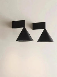 minimalist bedroom bedside wall lamp new conical geometric simple designer high-end background wall aisle lamp