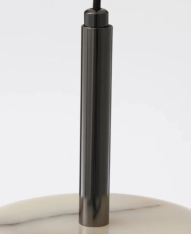 Eclipse Mini Pendant Lamp Luxury Black Round Natural Stone Pendant Lamp High-end Bedroom Bedside LED Chandelier Living room Decoration Home Hanging Lights