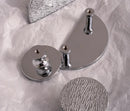 Solid Brass Cabinet Handle Round Kitchen Cabinet Pull High-end Luxury Wardrobe Chrome Silver Pulls Furniture Drawer Knob-Letifly Lights and Decor
