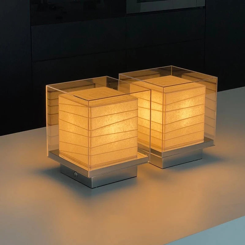 Shoji Cube Table Lamp