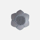 lotus flower silicone soap holder dish with drainage pad for bathroom or kitchen sink