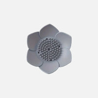 lotus flower silicone soap holder dish with drainage pad for bathroom or kitchen sink