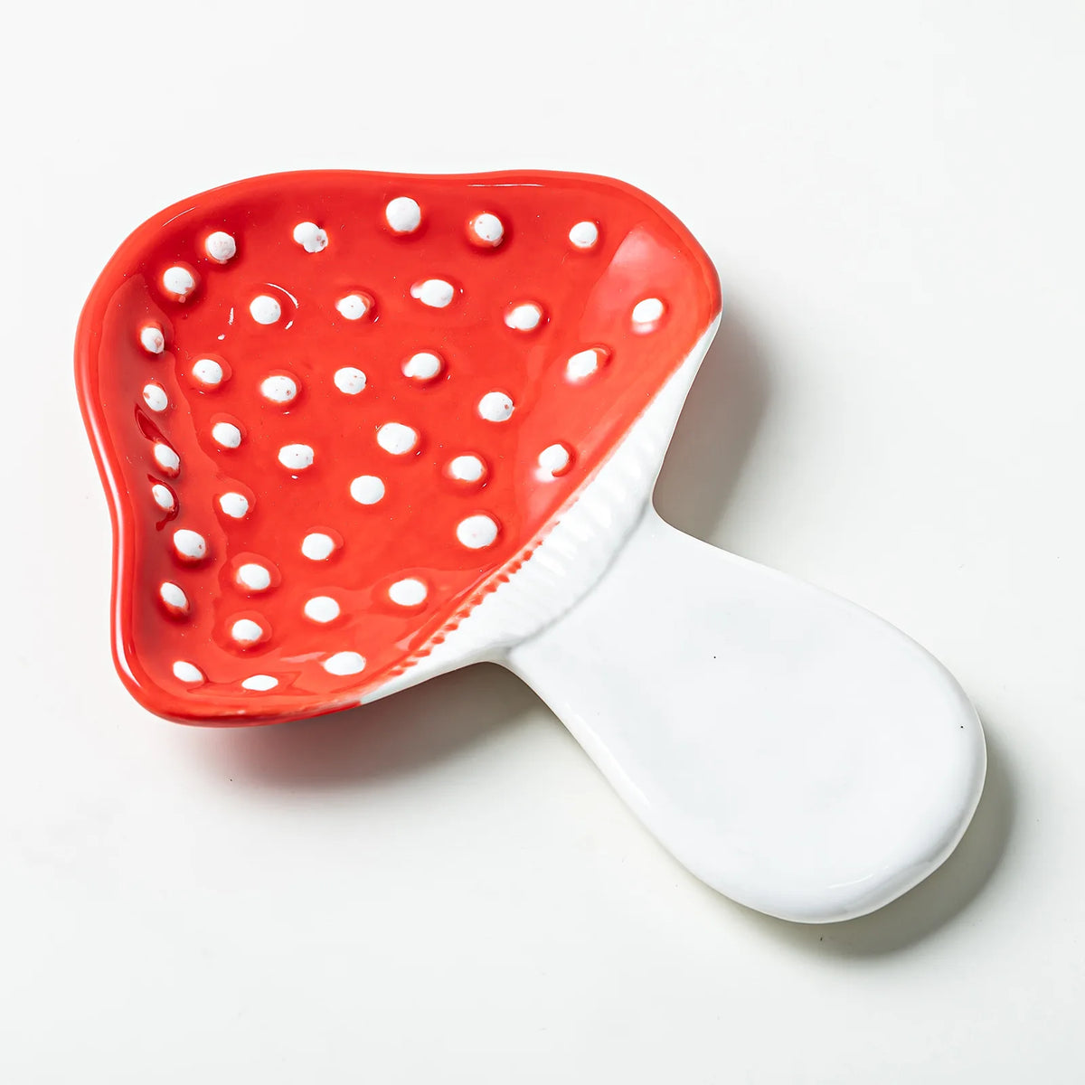Cartoon Mushroom Spoon Holder,Restaurant Soup Spoon Chopstick Holder, Easy To Clean Ceramic Kitchen Holder-Letifly Lights and Decor