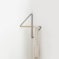 Wall rack geometric corner hanger minimalist metal wood coat rack modern storage