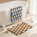 Grids Print Bedroom Mat Soft Tufted Carpet Bathroom Rug Living Area Floor Pad Doormat Aesthetic Home Room Decor-Letifly Lights and Decor