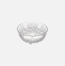 Clear ripple glass serving bowl scalloped edge fruit salad bowl modern decorative tableware