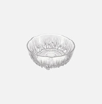 Clear ripple glass serving bowl scalloped edge fruit salad bowl modern decorative tableware