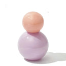 Pastel colored glass bud vase sealed lid sculptural aromatherapy flower diffuser container