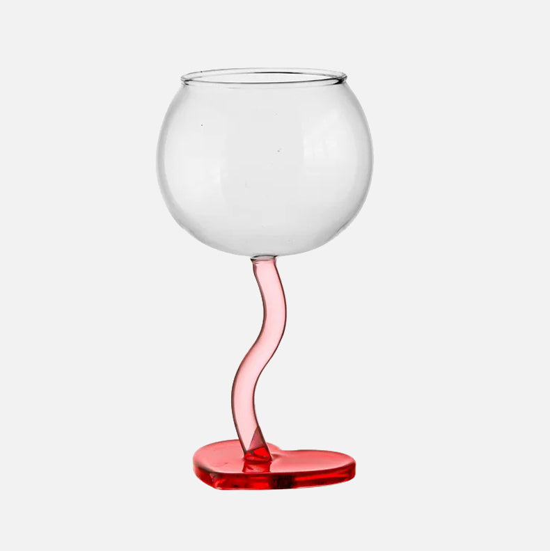 Heart glass creative wine glass goblet 