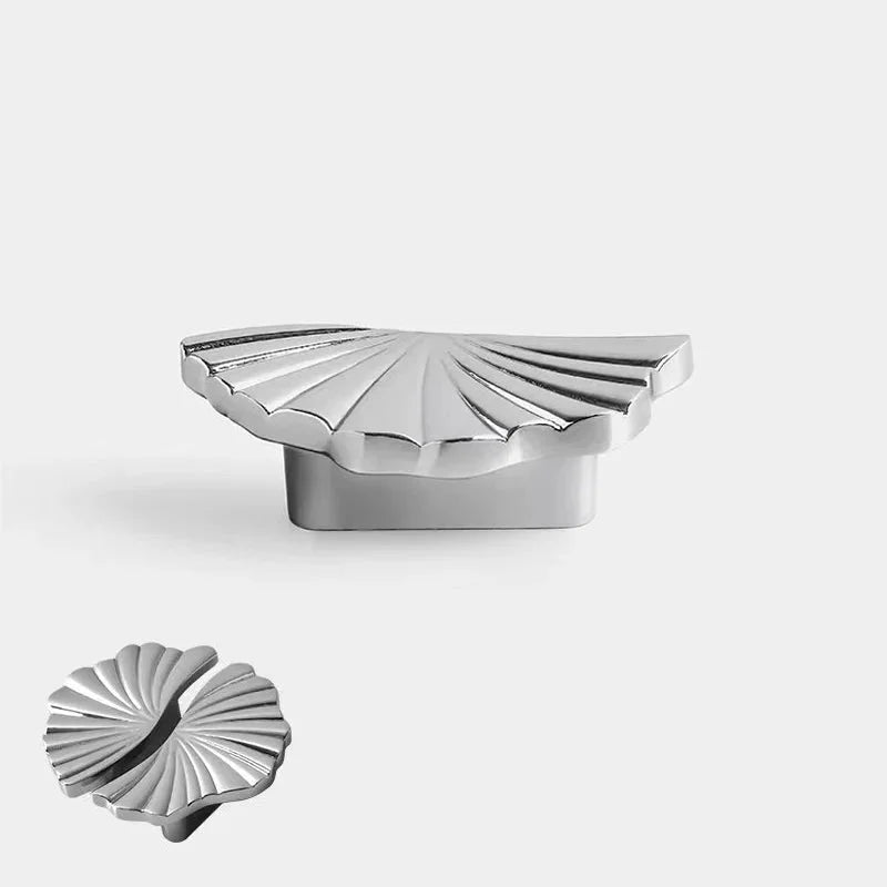 Santaya Brass Cabinet Pulls Cup Flat Chrome Drawer Pulls Kitchen Cupboard Bathroom Dresser Cabinet Knob Hardware Silver Handles-Letifly Lights and Decor