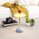 Mid-Century Modern Glass Table Lamp Vintage LED Bedside Desk Lamp Golden Metal Pole Bedroom Nightstand Decor Light-Letifly Lights and Decor