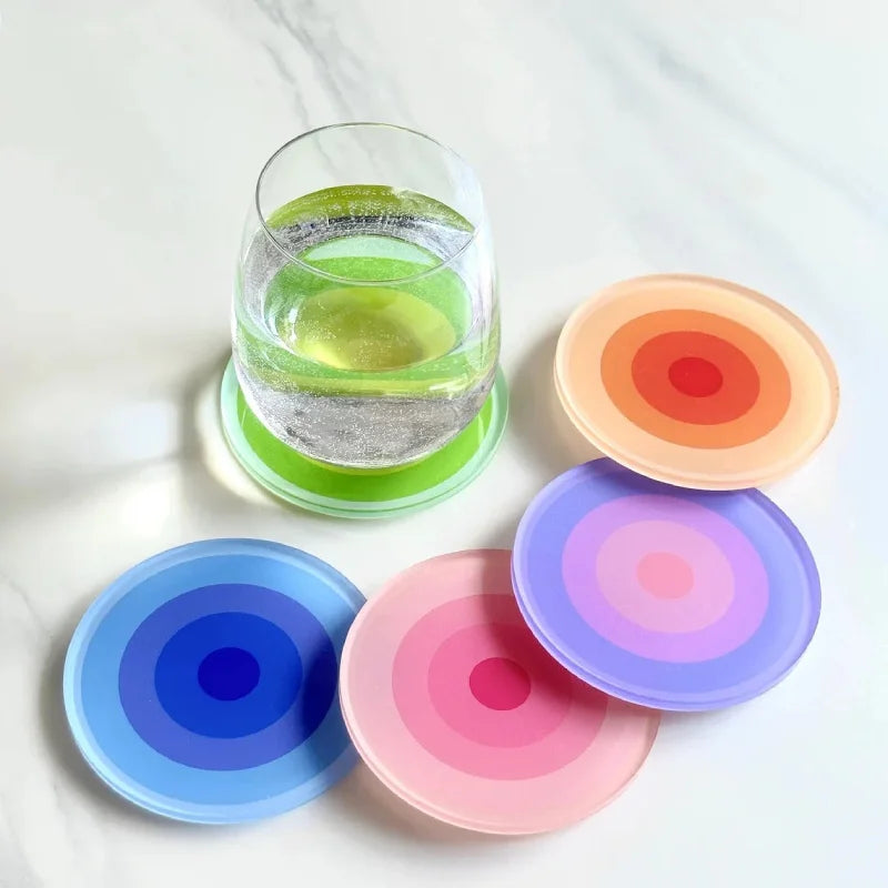 Ombre Rings 5-Piece Coaster Set