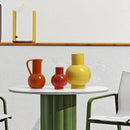 Ceramic Vase Bright Glazed Colorful Big Belly Round Shape Modern Decor