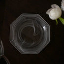 Octagonal glass serving plate clear frosted geometric modern fruit dessert platter minimalist tableware
