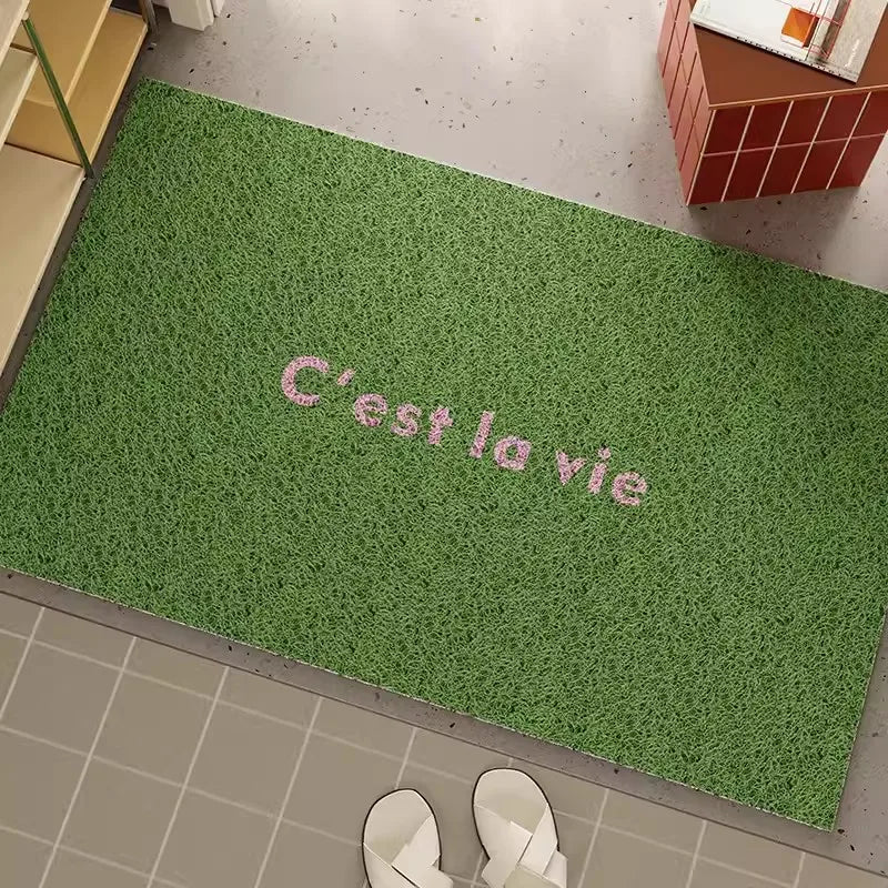 French PVC Doormat Cuttable House Entrance Welcome Mat Rug Carpet Anti Dust Pad Outdoor Aesthetic Home Room Decor-Letifly Lights and Decor