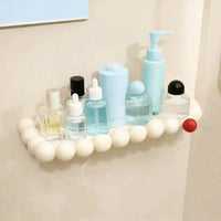 Plastic Cloud Suction Cup Storage Rack Punch Free Large Capacity Cosmetics Storage Rack Space Saving Removable-Letifly Lights and Decor
