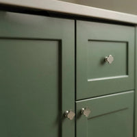 Letifly Lights & Decor - Clover Brass Cabinet Knob - Four-lobed clover-shaped brass cabinet knob with polished metallic finish
