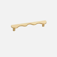 Brass Wave Shape Cabinet Handles Modern Drawer Pulls Gold/Black Furniture Handles for Kitchen Wardrobe Door-Letifly Lights and Decor