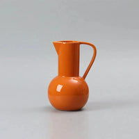 Ceramic Vase Bright Glazed Colorful Big Belly Round Shape Modern Decor