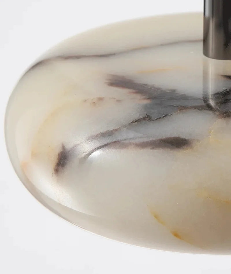 Eclipse Mini Pendant Lamp Luxury Black Round Natural Stone Pendant Lamp High-end Bedroom Bedside LED Chandelier Living room Decoration Home Hanging Lights