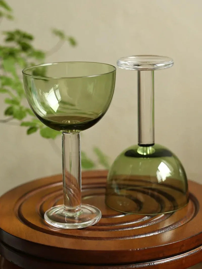 Hami Green Glass Goblet