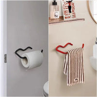 Red Black Toilet Paper Holder Resistant Tissue Paper Towel Rack For Bathroom Kitchen Washroom Screw Wall Mount Hook Accessory-Letifly Lights and Decor
